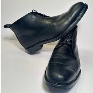 Cole Haan Men’s 12M Black Leather Chukka Boots Lace Up Ankle Dress Casual